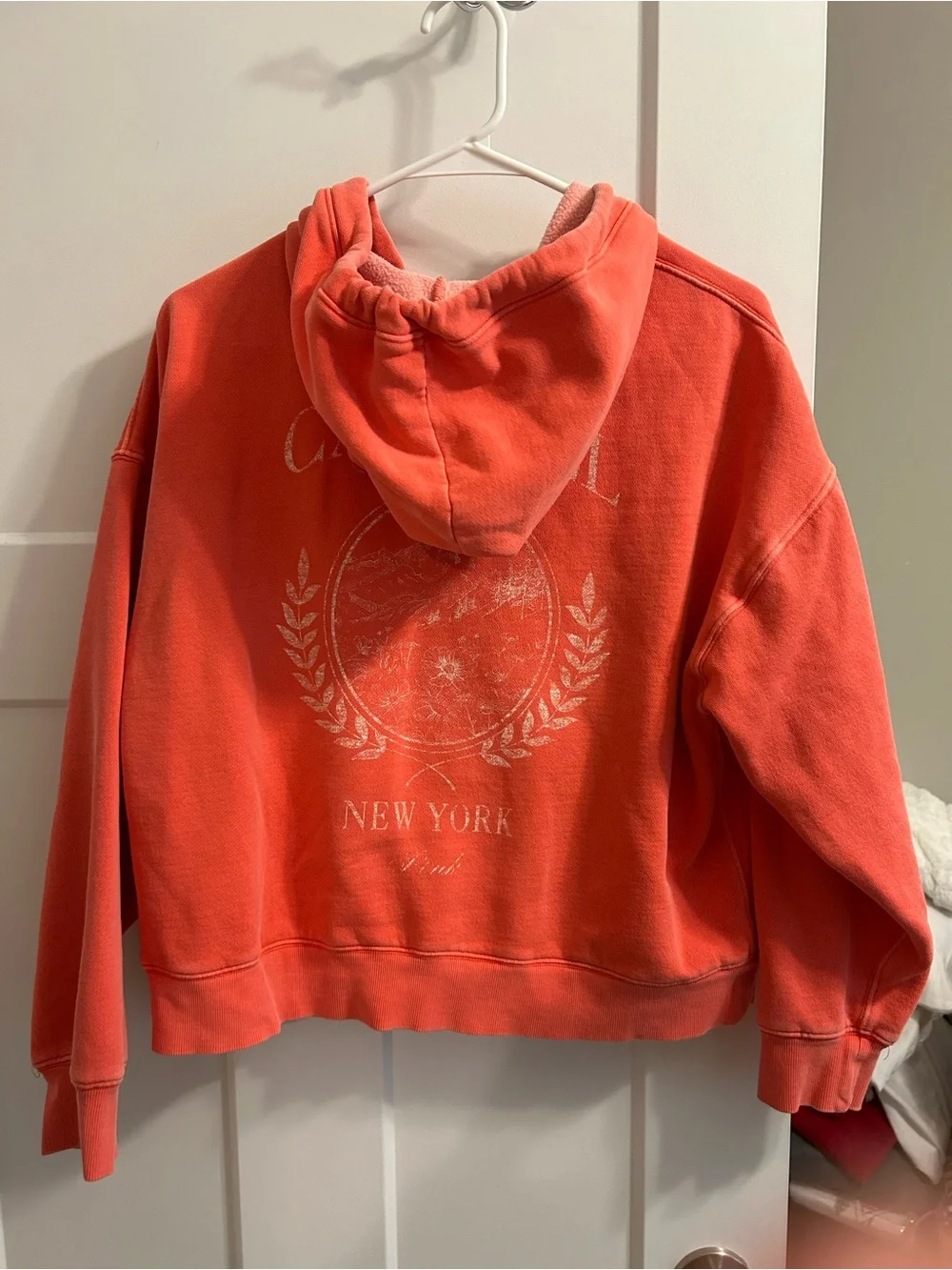 PINK Victoria's Secret Coral Zip-Up Hoodie Jacket -very warm hoodie.